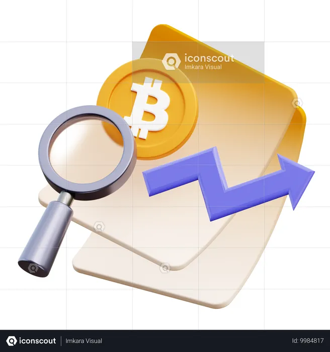 Análise btc  3D Icon