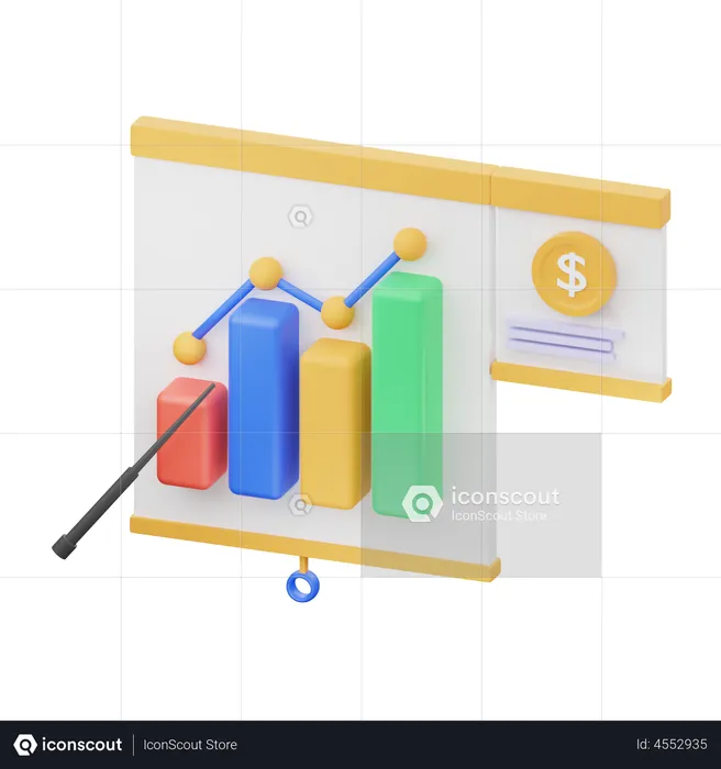 Análise de crescimento  3D Illustration