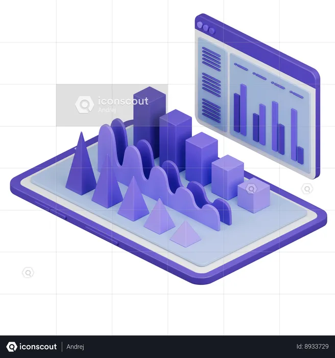 Análise de dados  3D Icon