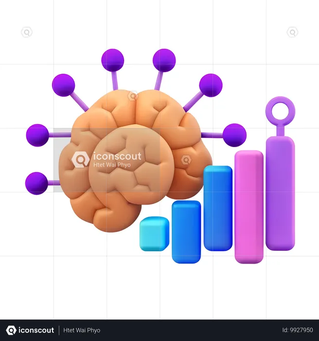 Análise de dados IA  3D Icon