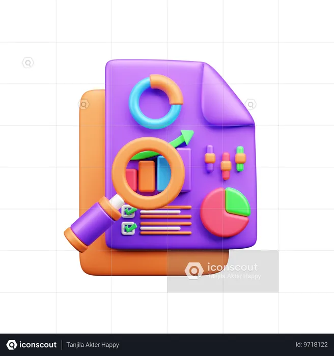 Análise de pesquisa  3D Icon