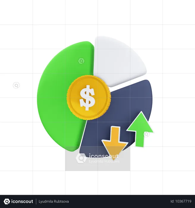 Analise financeira  3D Icon