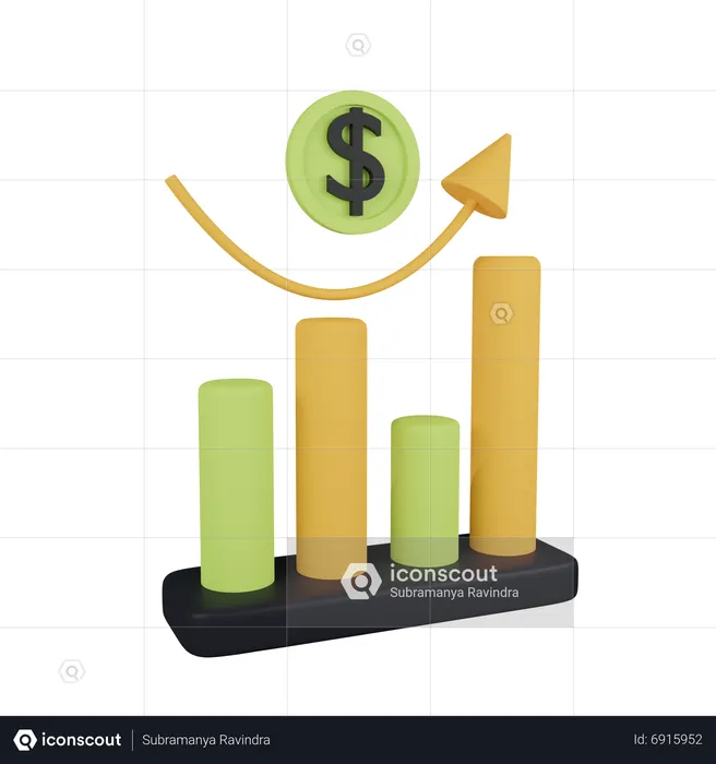 Analise financeira  3D Icon