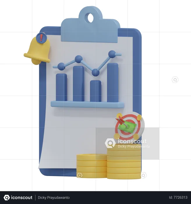 Analise financeira  3D Icon