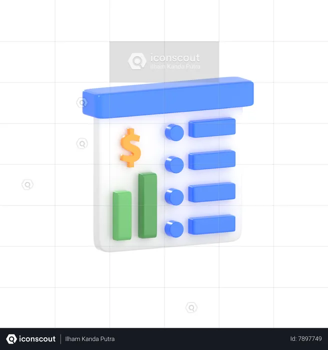 Análise financeira  3D Icon