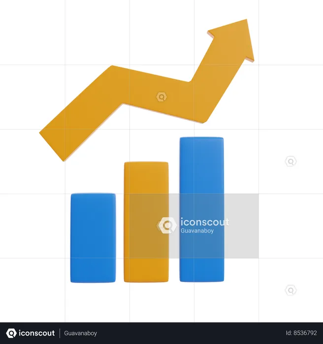 Análisis de crecimiento  3D Icon