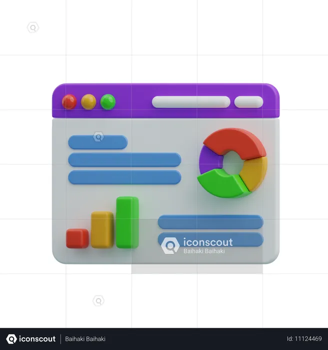 Análisis de datos  3D Icon