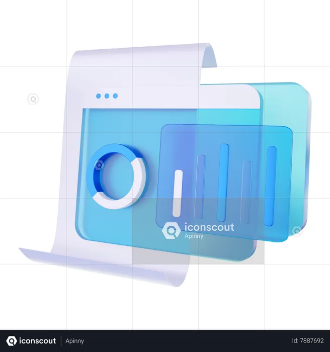 Análisis de datos  3D Icon