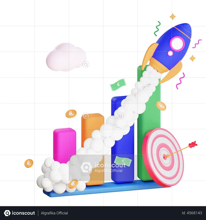 Análisis de inicio de negocios  3D Illustration