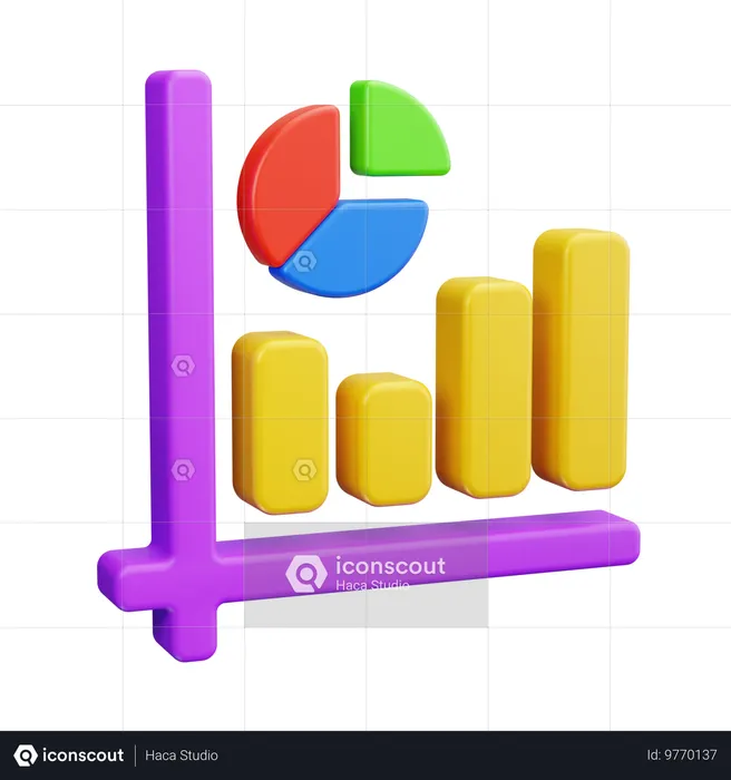 Análisis de Negocios  3D Icon