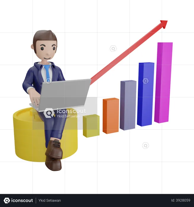 Análisis de negocio  3D Illustration