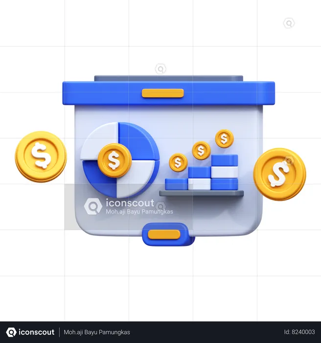 Análisis financiero  3D Icon