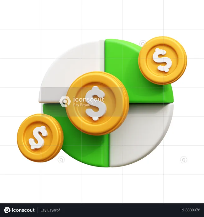 Análisis financiero  3D Icon