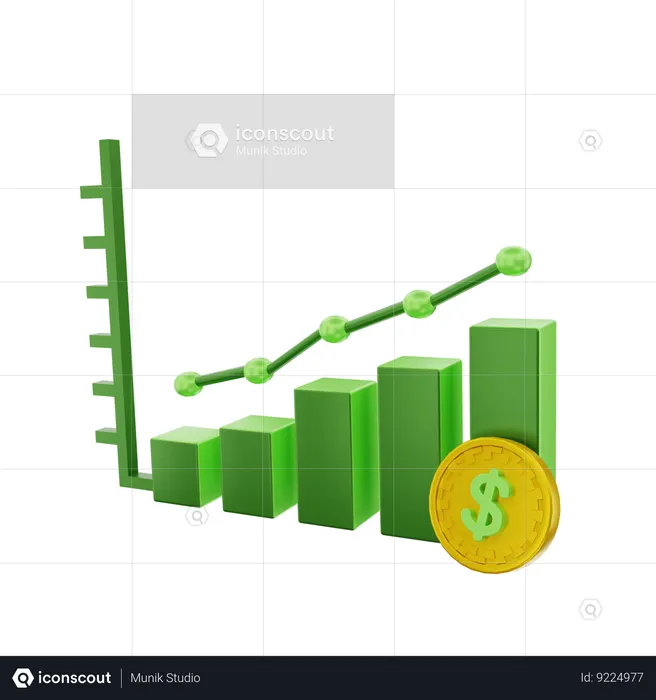 Análisis financiero  3D Icon