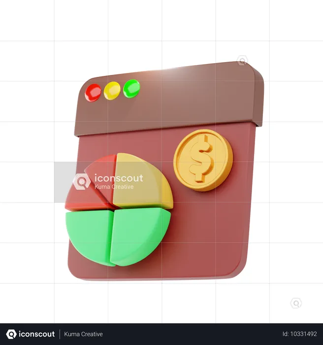 Análisis financiero  3D Icon