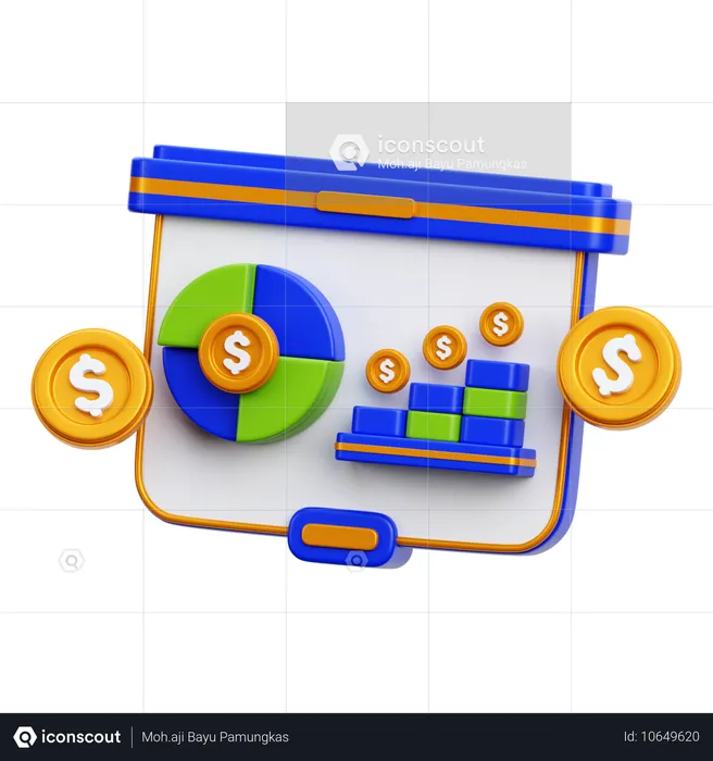 Análisis financiero  3D Icon