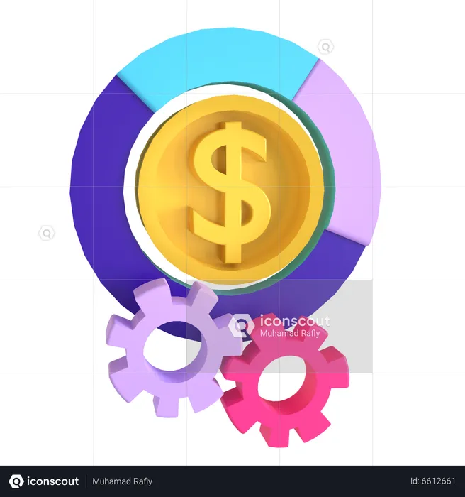 Análisis financiero  3D Icon