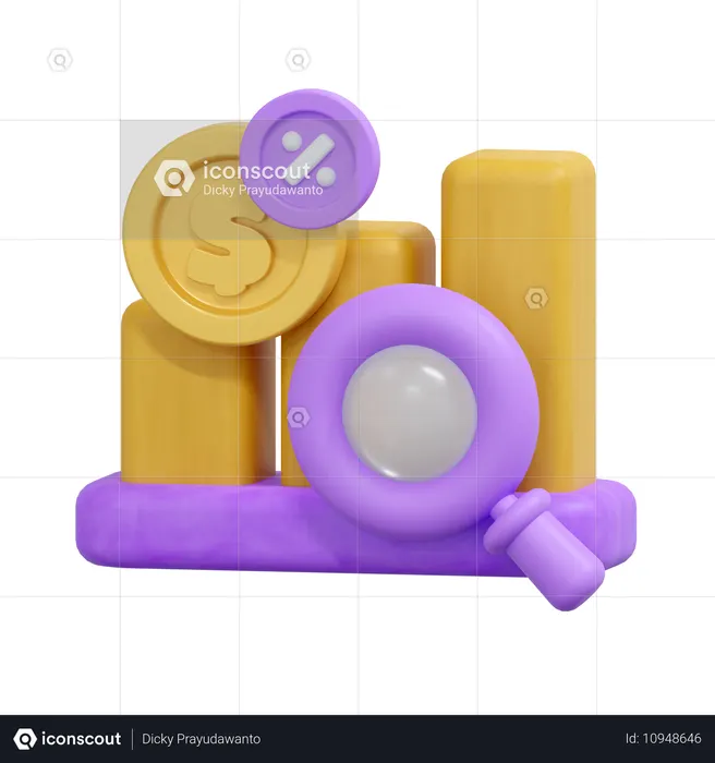 Análisis fiscal  3D Icon