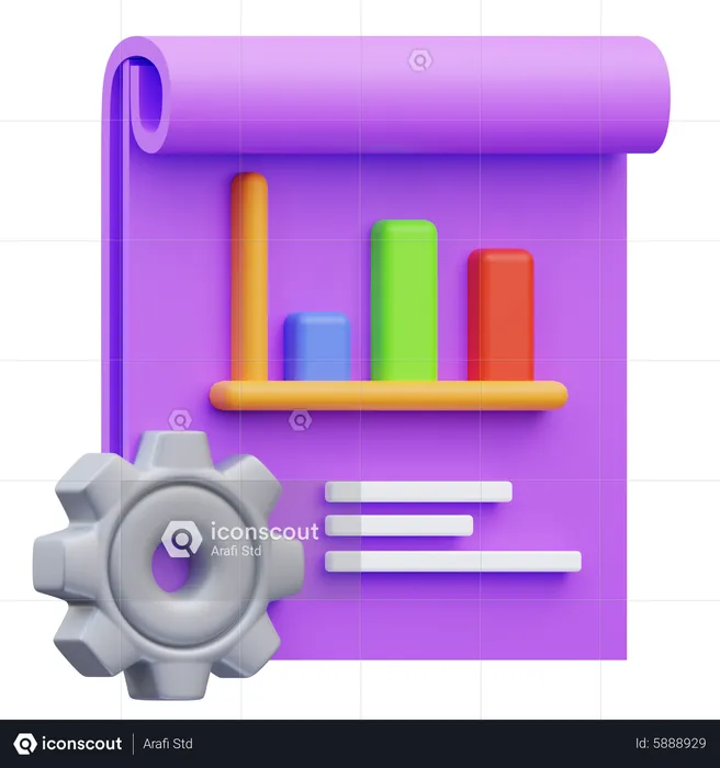 Gestión de proyectos analíticos  3D Icon