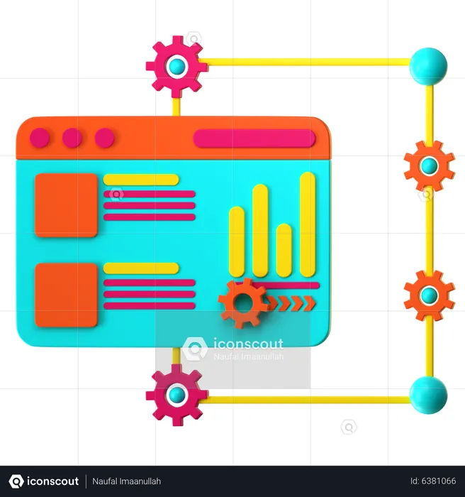 Gráfico de análisis  3D Icon