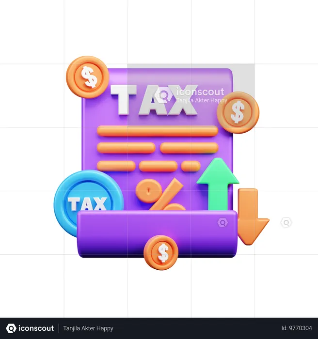 Análisis fiscal  3D Icon