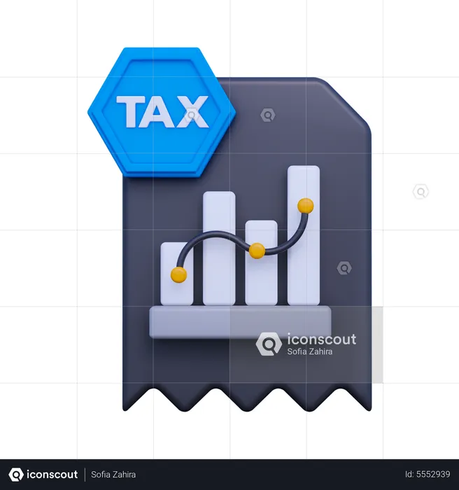 Analista fiscal  3D Icon