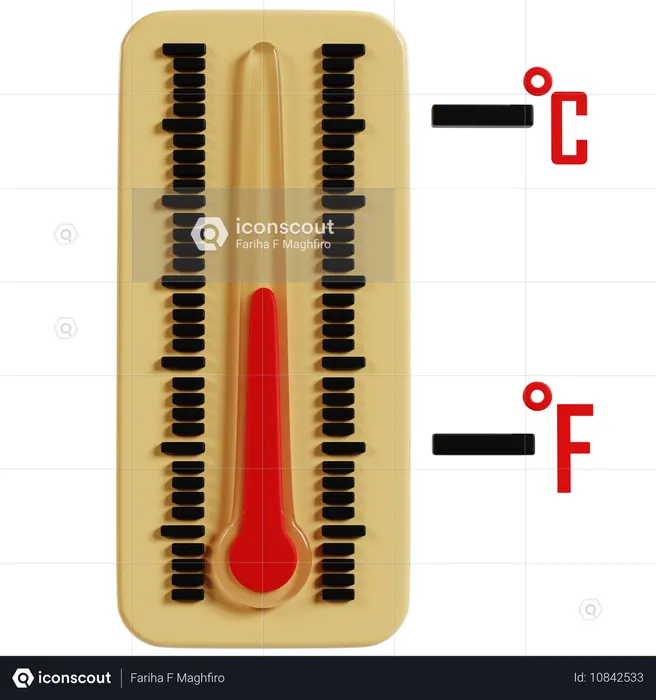 Analog Temperature Measuring Device  3D Icon