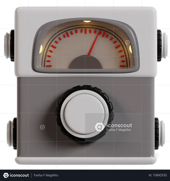Analog Wattmeter Device  3D Icon