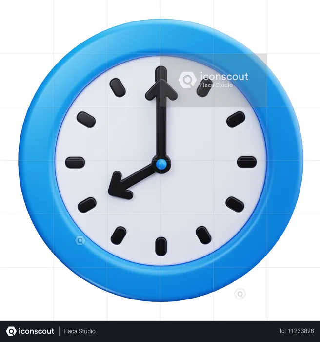 Analoge Uhr  3D Icon