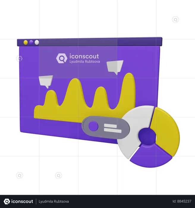 Analyse commerciale  3D Icon