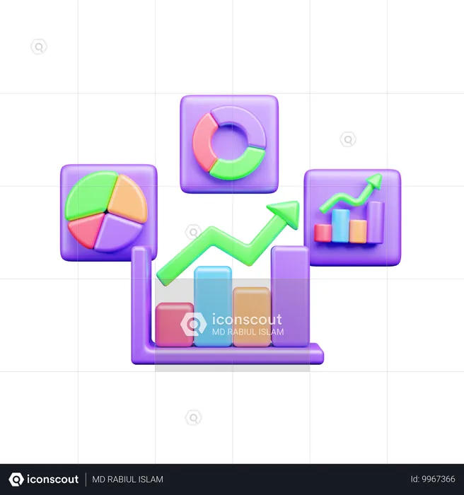 Analyse commerciale  3D Icon