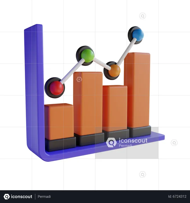 Croissance analytique  3D Icon