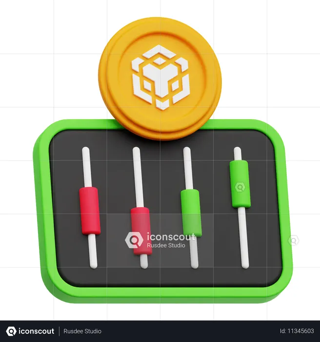 Analyse de la crypto-monnaie Binance  3D Icon