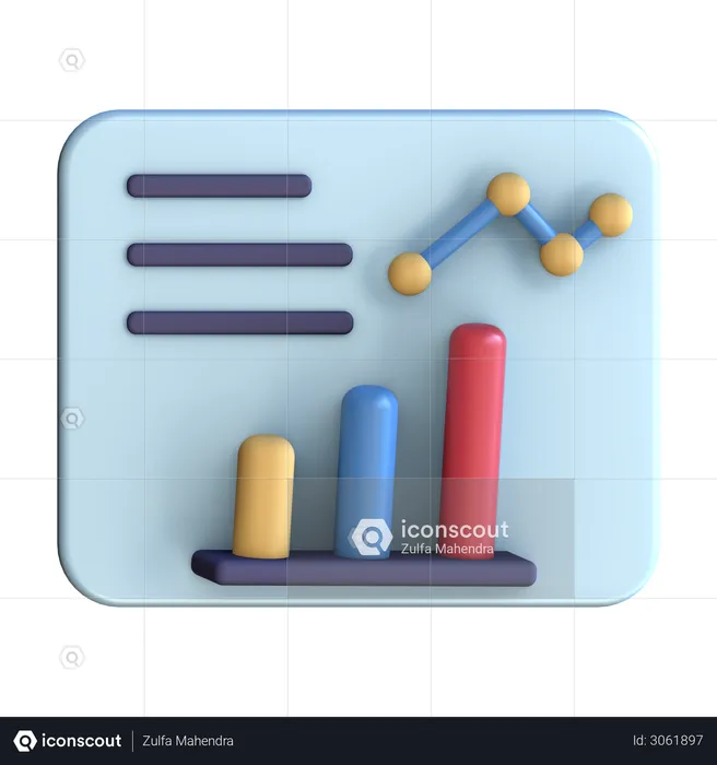 Analytics-Diagramm  3D Illustration