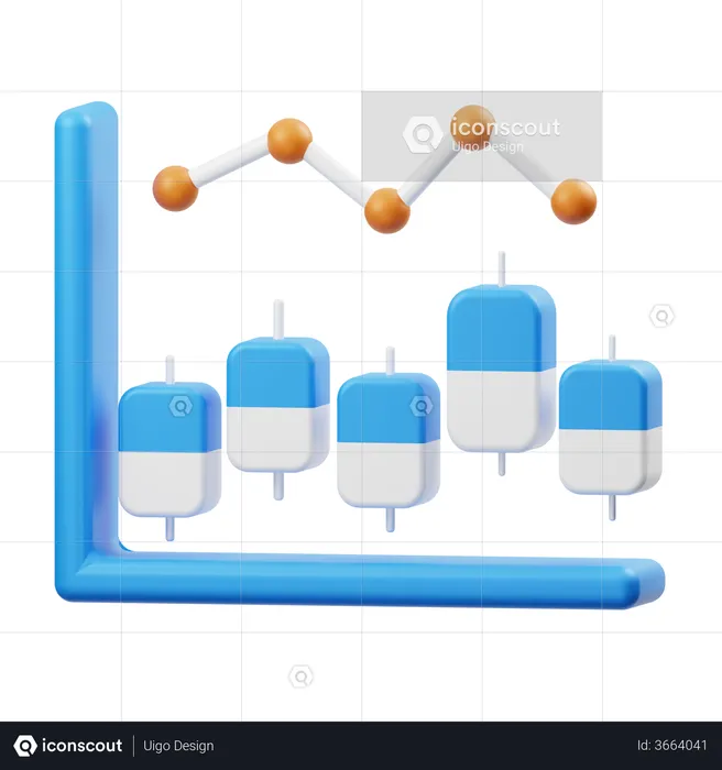 Analytics-Diagramm  3D Illustration