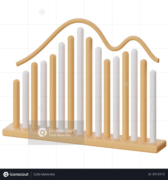 Analytics-Diagramm  3D Illustration