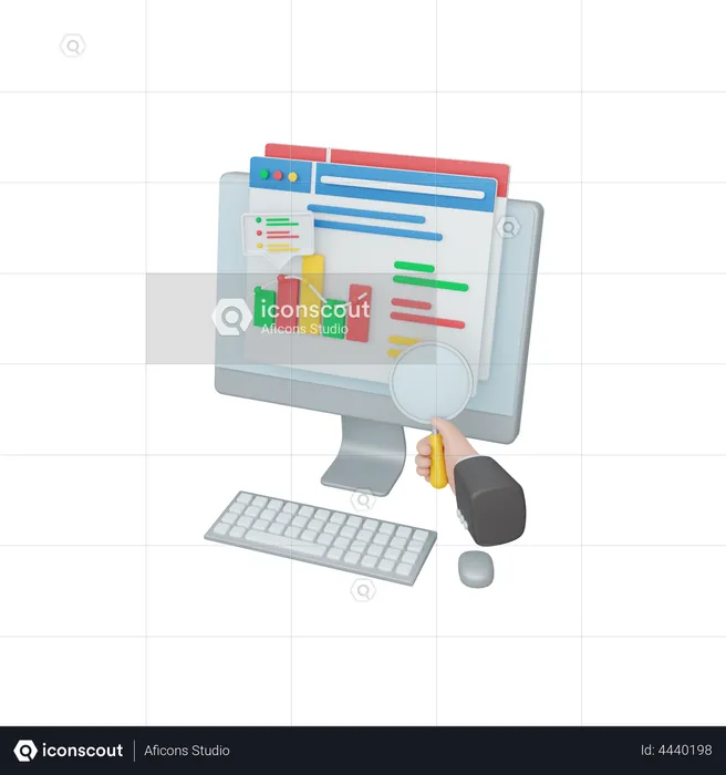 Analyse commerciale  3D Illustration