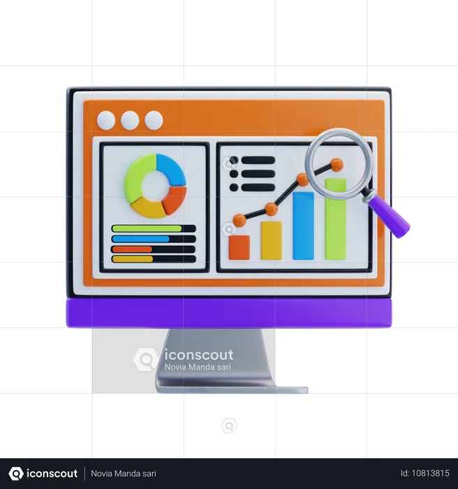 Analyse en ligne  3D Icon