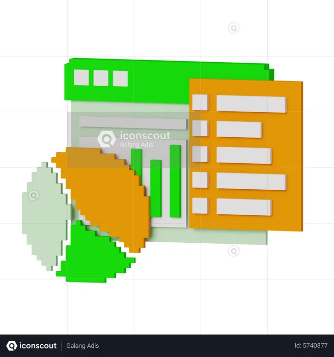 Analyse en ligne  3D Icon