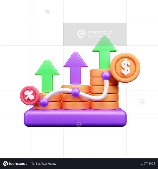 Analyse financière  3D Icon