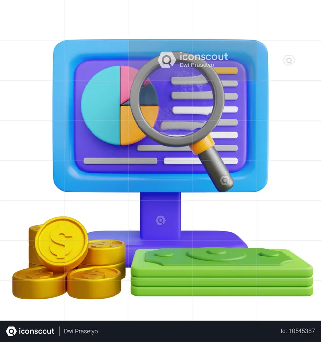 Analyse financière  3D Icon