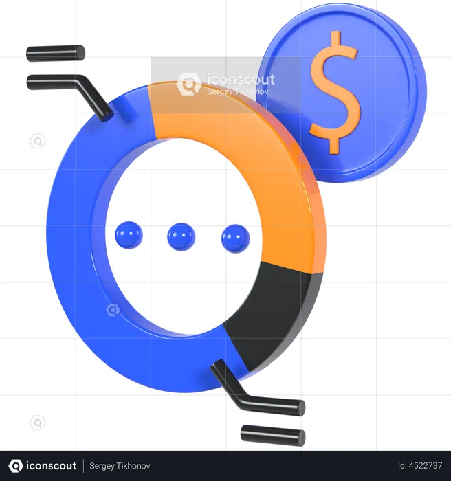 Analyse financière  3D Illustration