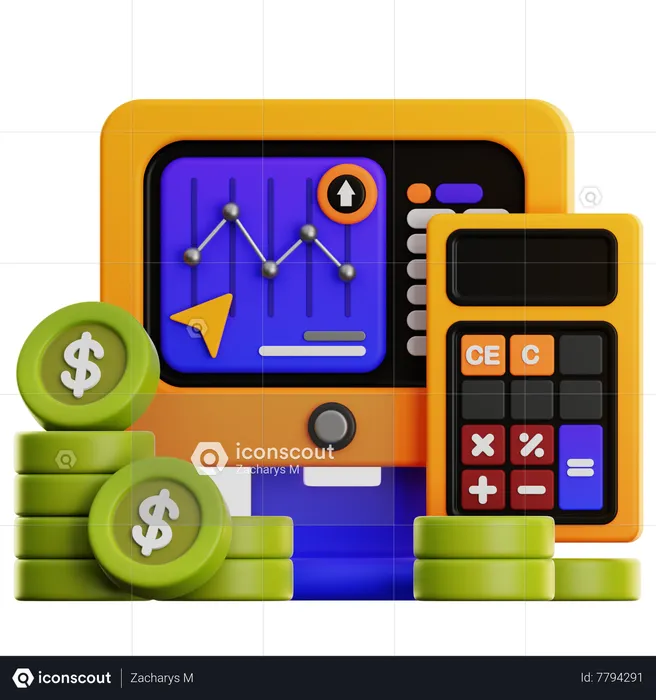 Analyse financière  3D Icon