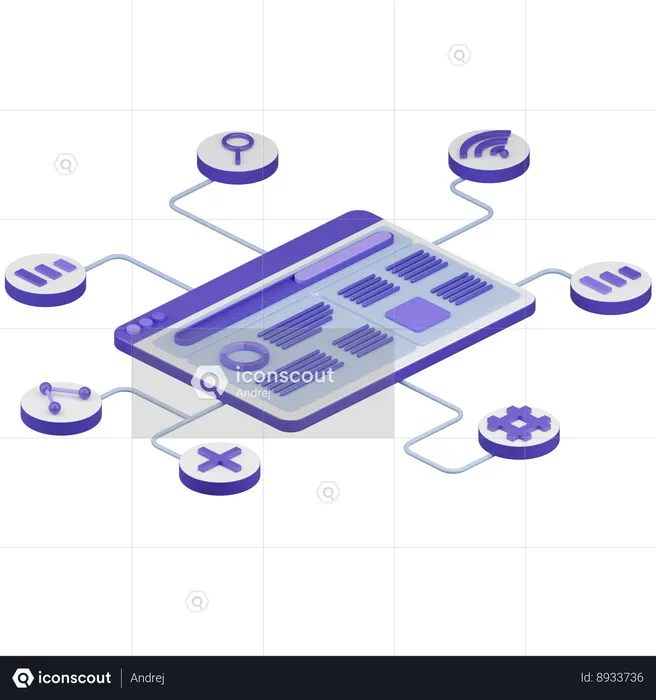 Analyse Web  3D Icon