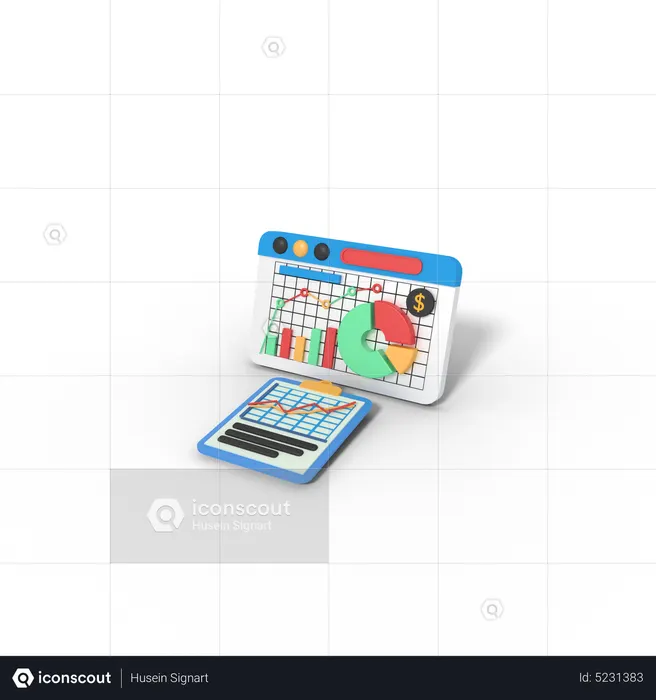 Analyse Web  3D Icon