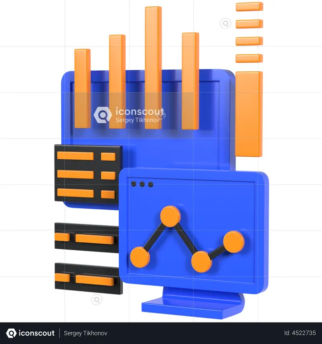 Analyse en ligne  3D Icon