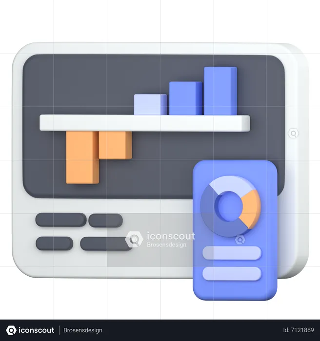 Analysis chart  3D Icon