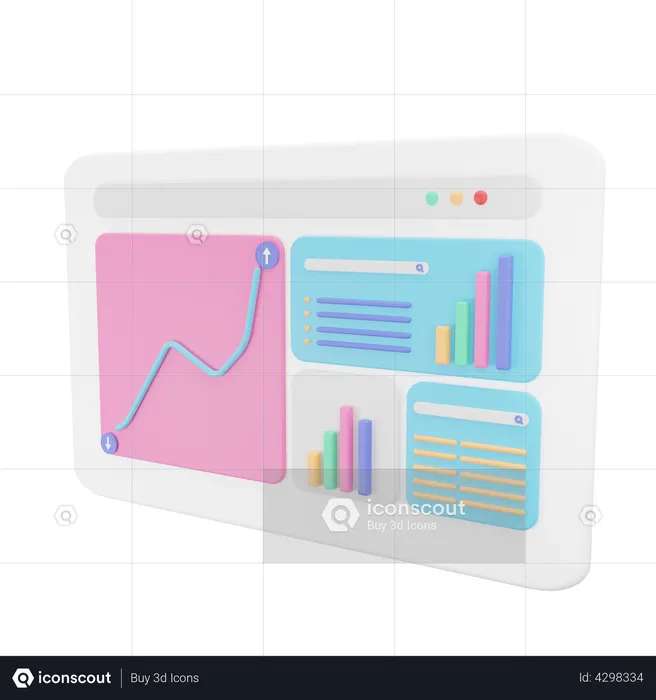 Analysis dashboard  3D Illustration