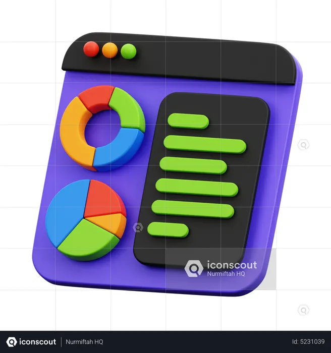 Analysis Graph  3D Icon