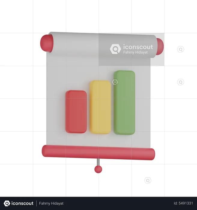 Analysis Presentation Board  3D Icon